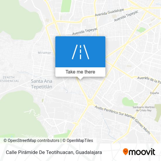 Calle Pirámide De Teotihuacan map