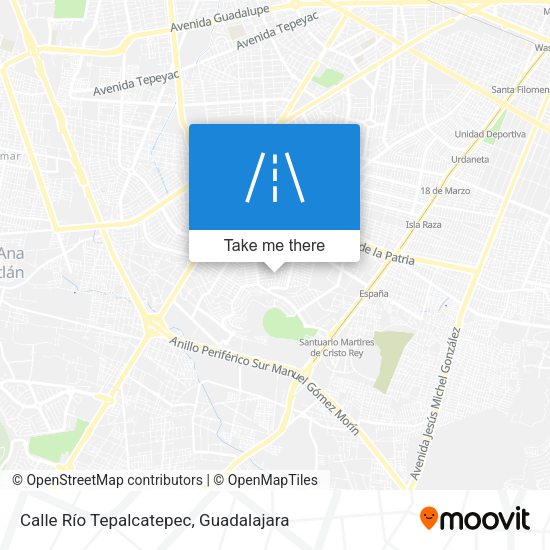 Mapa de Calle Río Tepalcatepec