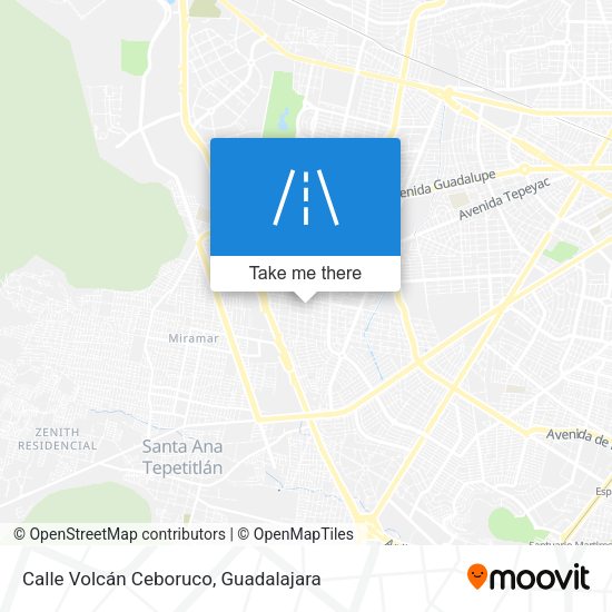 Calle Volcán Ceboruco map