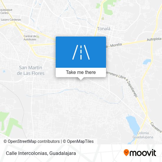 Calle Intercolonias map