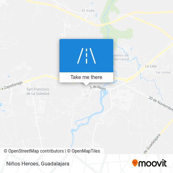 Niños Heroes map