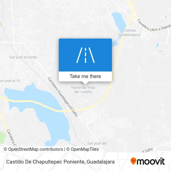 Castillo De Chapultepec Poniente map