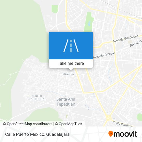 Calle Puerto México map