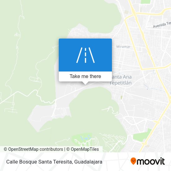 Calle Bosque Santa Teresita map