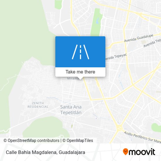 Mapa de Calle Bahía Magdalena