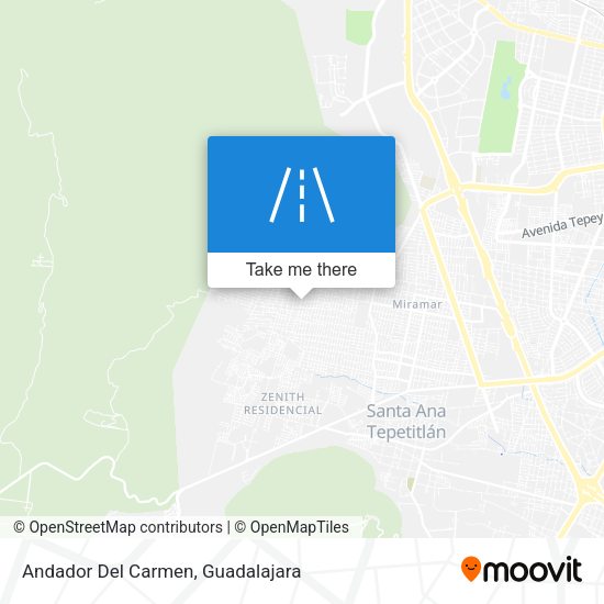 Mapa de Andador Del Carmen