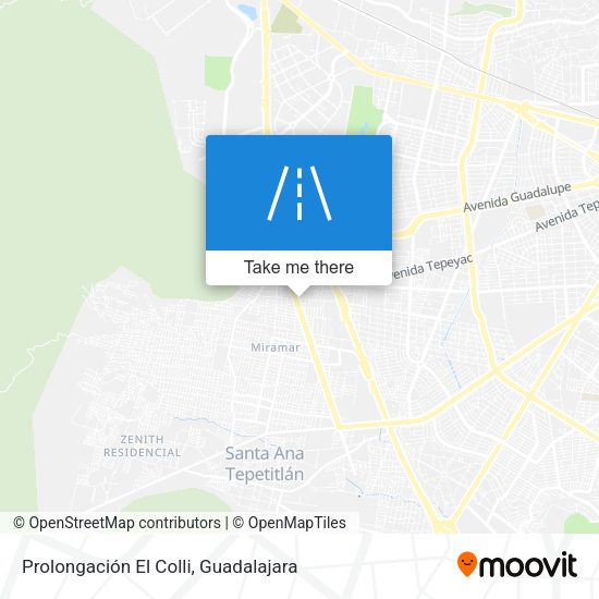 Mapa de Prolongación El Colli