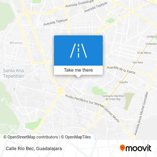 Mapa de Calle Río Bec
