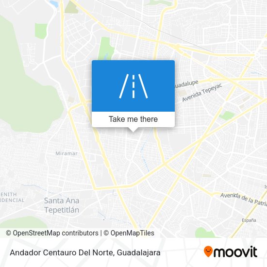 Andador Centauro Del Norte map