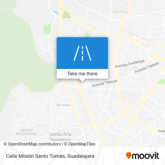 Calle Misión Santo Tomás map
