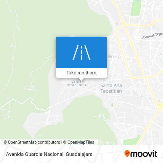 Avenida Guardia Nacional map