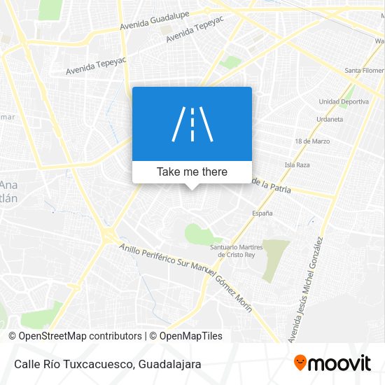 Mapa de Calle Río Tuxcacuesco