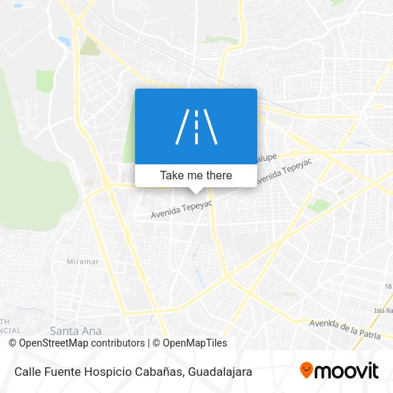 Calle Fuente Hospicio Cabañas map