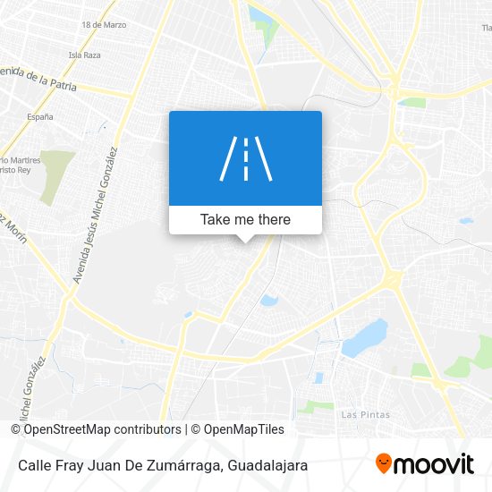 Mapa de Calle Fray Juan De Zumárraga