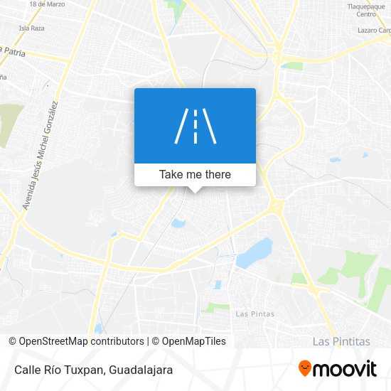 Calle Río Tuxpan map