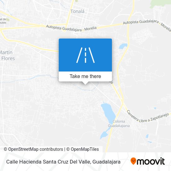Calle Hacienda Santa Cruz Del Valle map