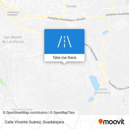Mapa de Calle Vicente Suárez