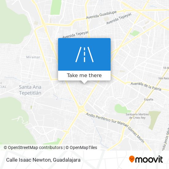 Mapa de Calle Isaac Newton