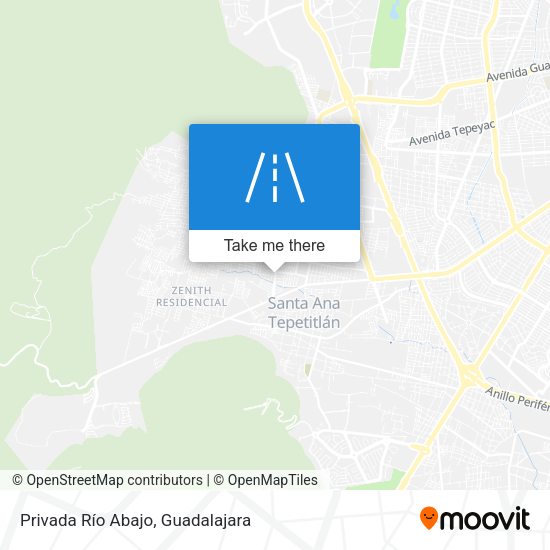Privada Río Abajo map