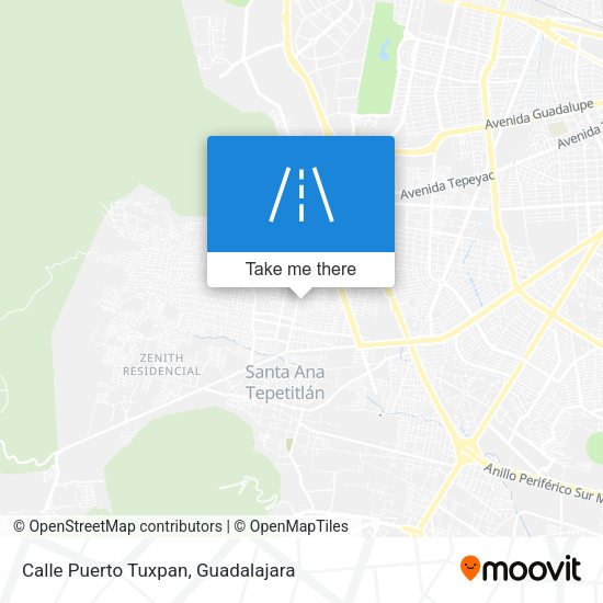 Calle Puerto Tuxpan map