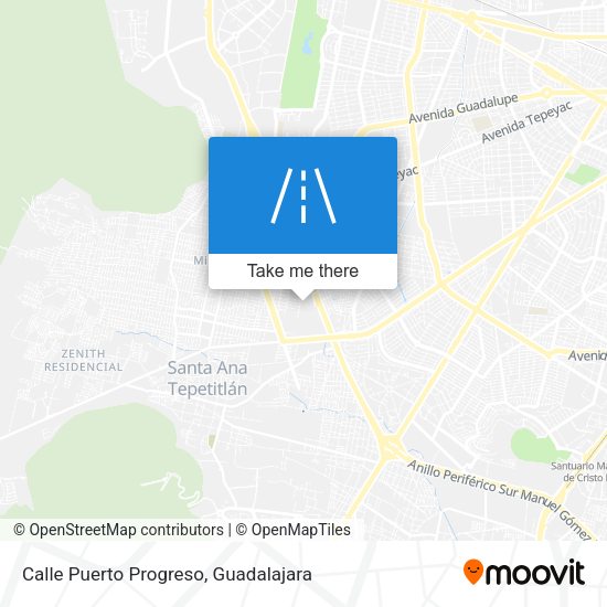 Mapa de Calle Puerto Progreso