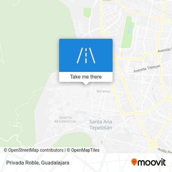 Mapa de Privada Roble
