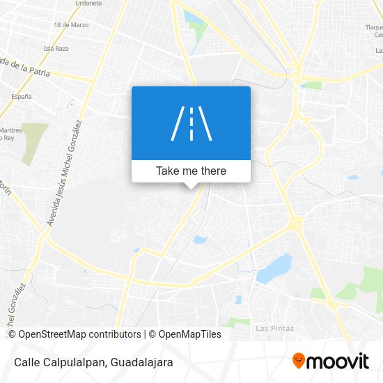 Calle Calpulalpan map