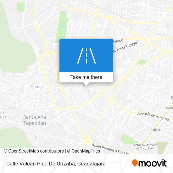 Mapa de Calle Volcán Pico De Orizaba
