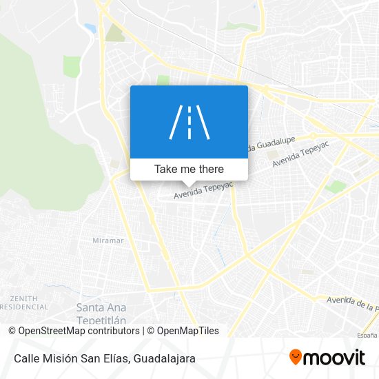 Calle Misión San Elías map
