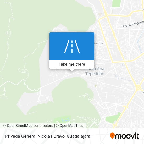 Mapa de Privada General Nicolás Bravo