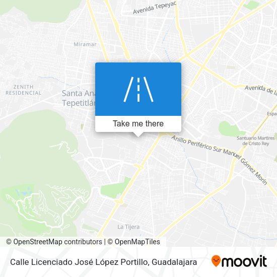 Mapa de Calle Licenciado José López Portillo