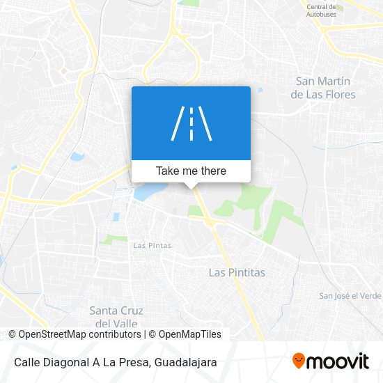 Calle Diagonal A La Presa map