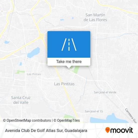 Mapa de Avenida Club De Golf Atlas Sur