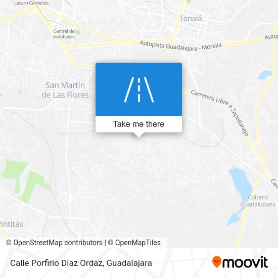 Calle Porfirio Díaz Ordaz map