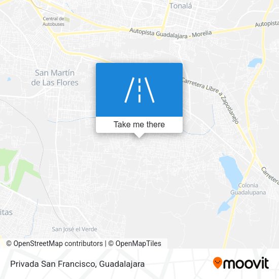 Privada San Francisco map