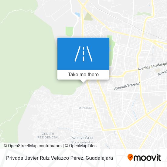 Mapa de Privada Javier Ruíz Velazco Pérez
