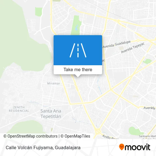 Mapa de Calle Volcán Fujiyama