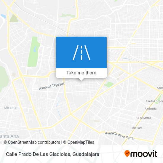 Mapa de Calle Prado De Las Gladiolas
