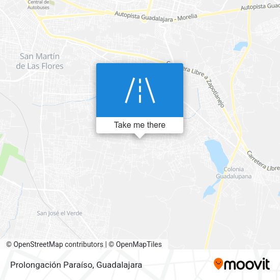 Prolongación Paraíso map