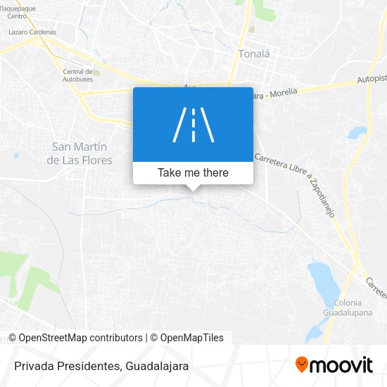 Privada Presidentes map