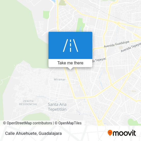 Mapa de Calle Ahuehuete