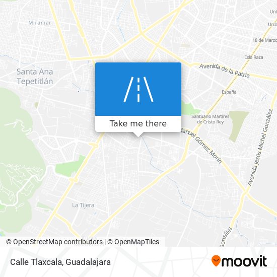 Calle Tlaxcala map