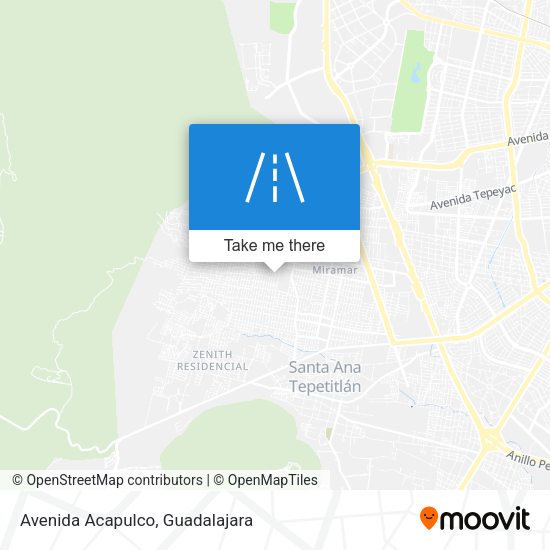 Mapa de Avenida Acapulco
