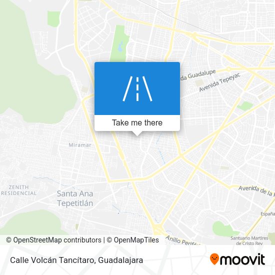 Mapa de Calle Volcán Tancítaro