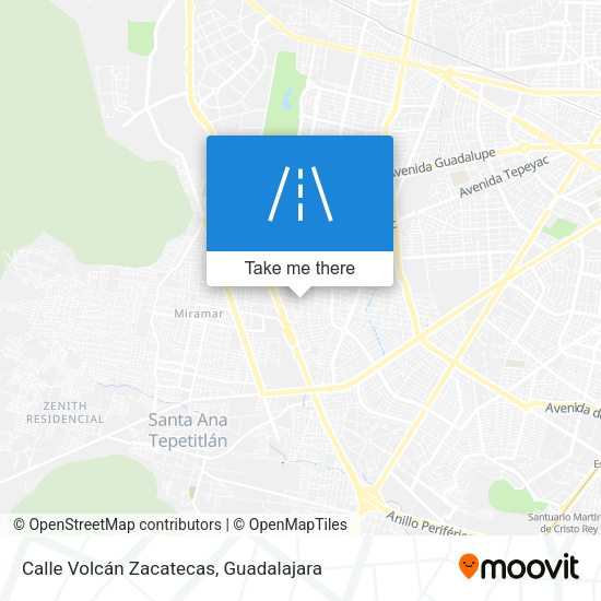 Mapa de Calle Volcán Zacatecas