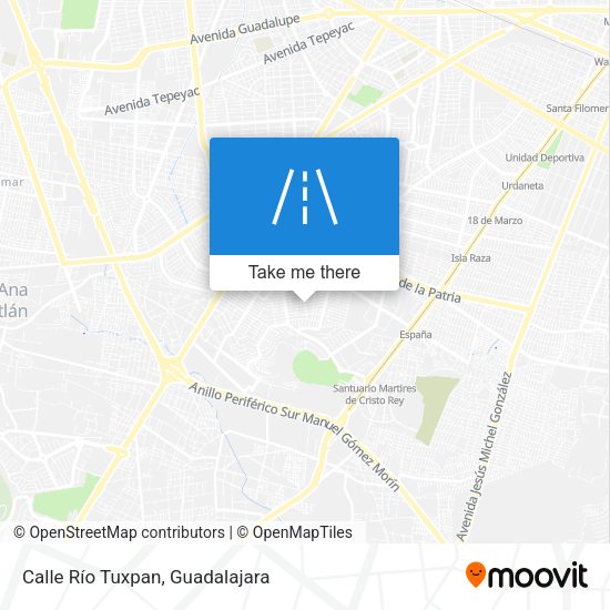 Calle Río Tuxpan map