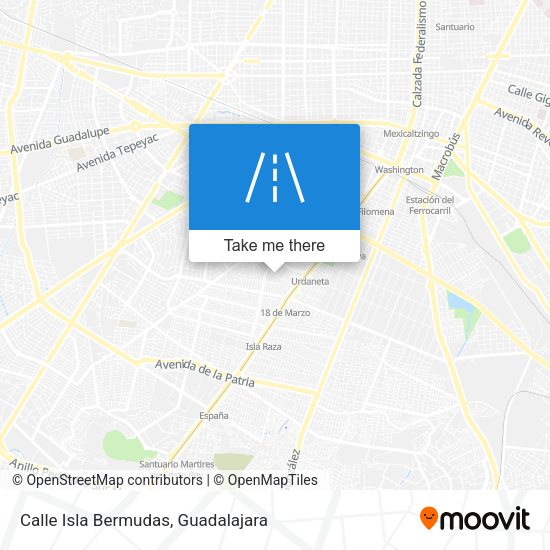 Mapa de Calle Isla Bermudas