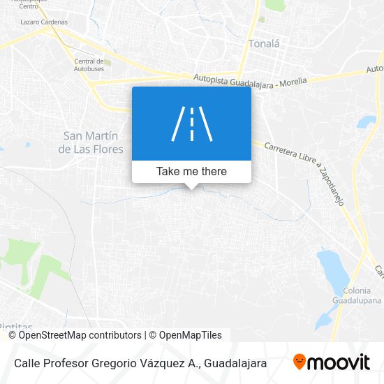 Mapa de Calle Profesor Gregorio Vázquez A.