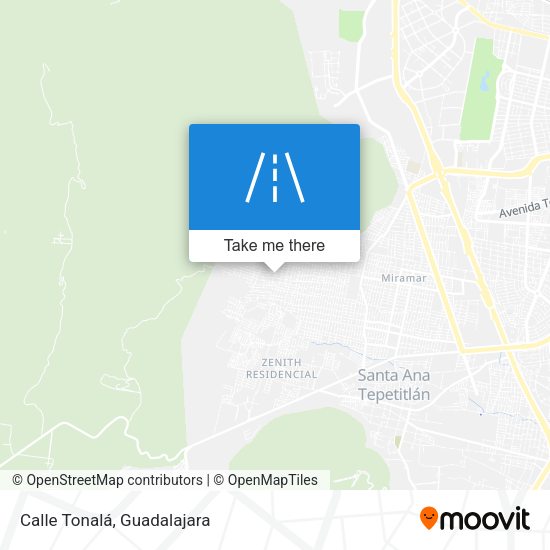 Mapa de Calle Tonalá