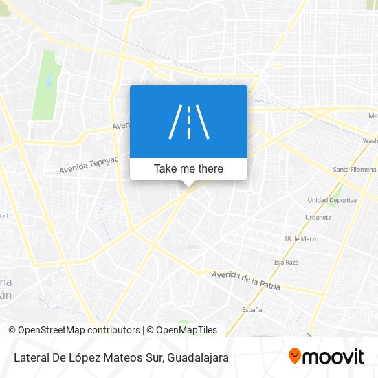 Mapa de Lateral De López Mateos Sur